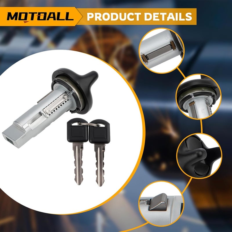 MOTOALL أسطوانة قفل مفتاح الإشعال الجديدة لسيارات شيفروليه جي إم سي C K بيك أب 95 96 97 - Image 4
